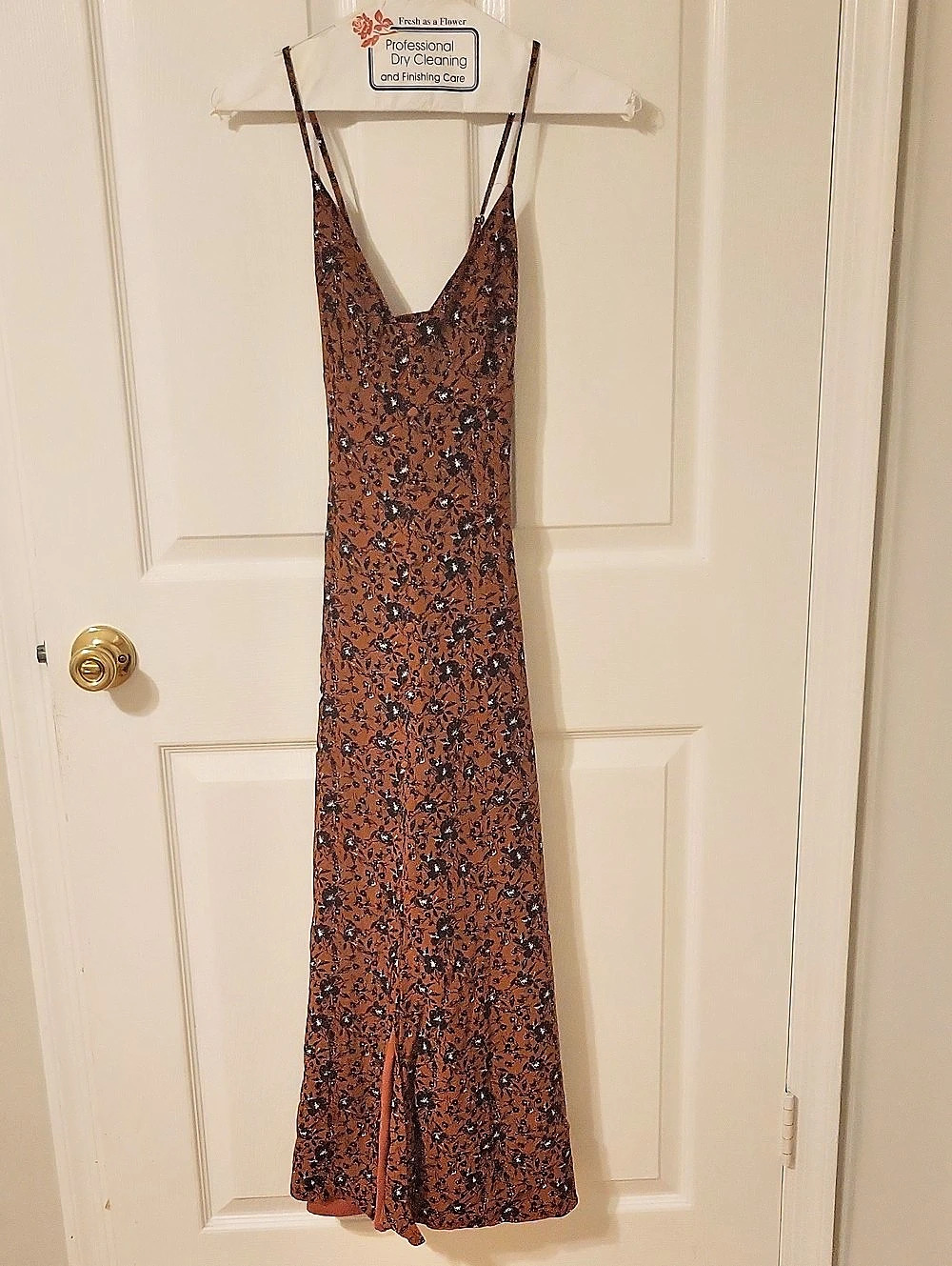 Chelsea28 Floral Maxi Dress in Orange & Black Like New